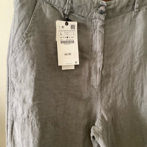 Zara Linen Pants (New with Tags) Size 12 - Picture 4 of 4